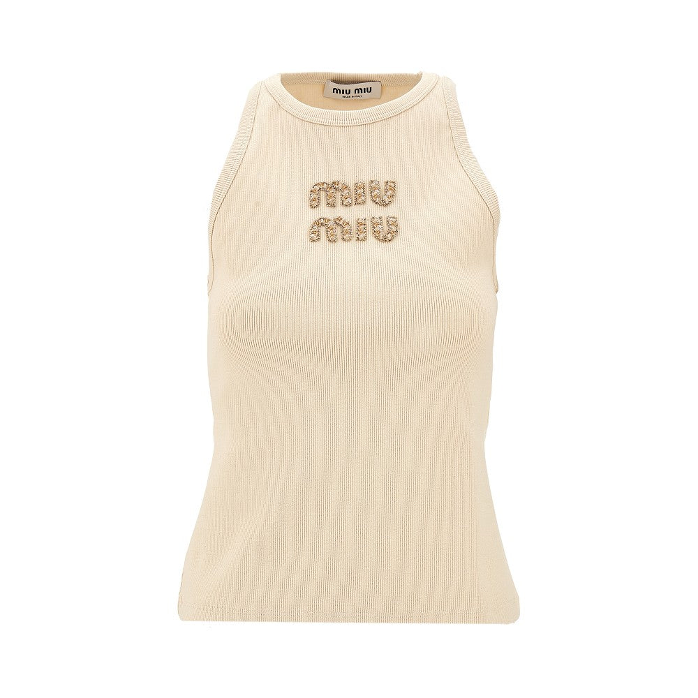 Logo embroidery tank top