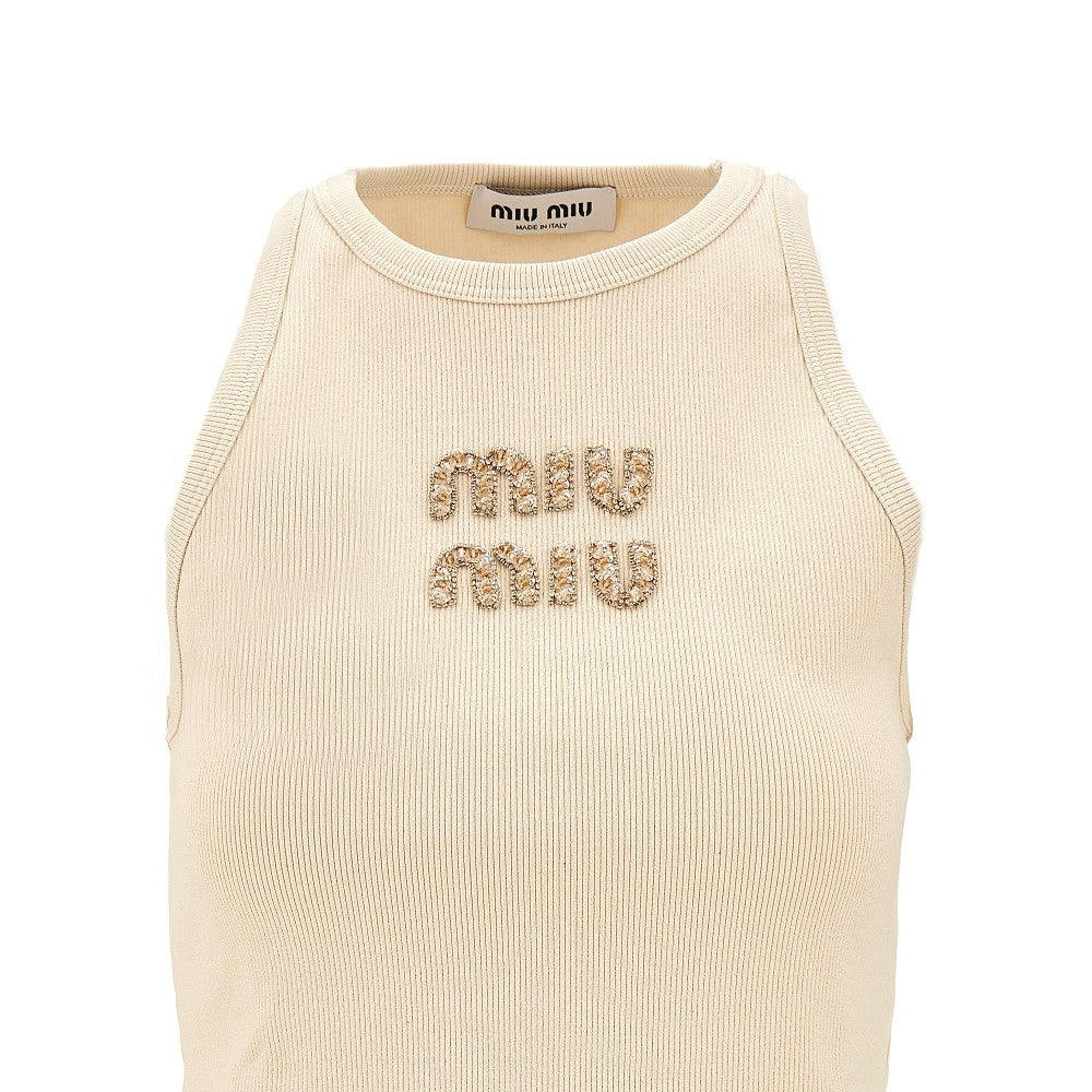 Logo embroidery tank top