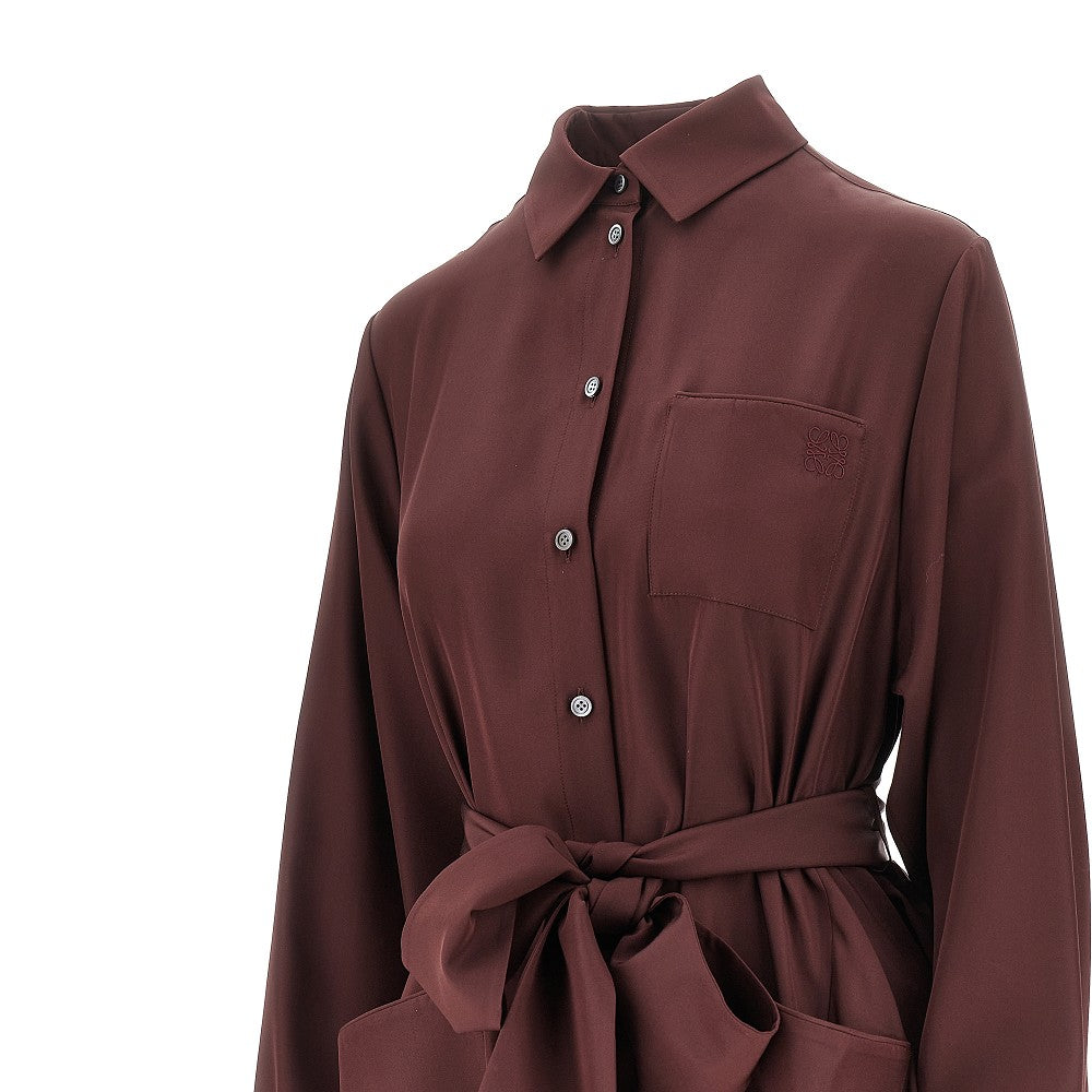Camicia in seta con cintura
