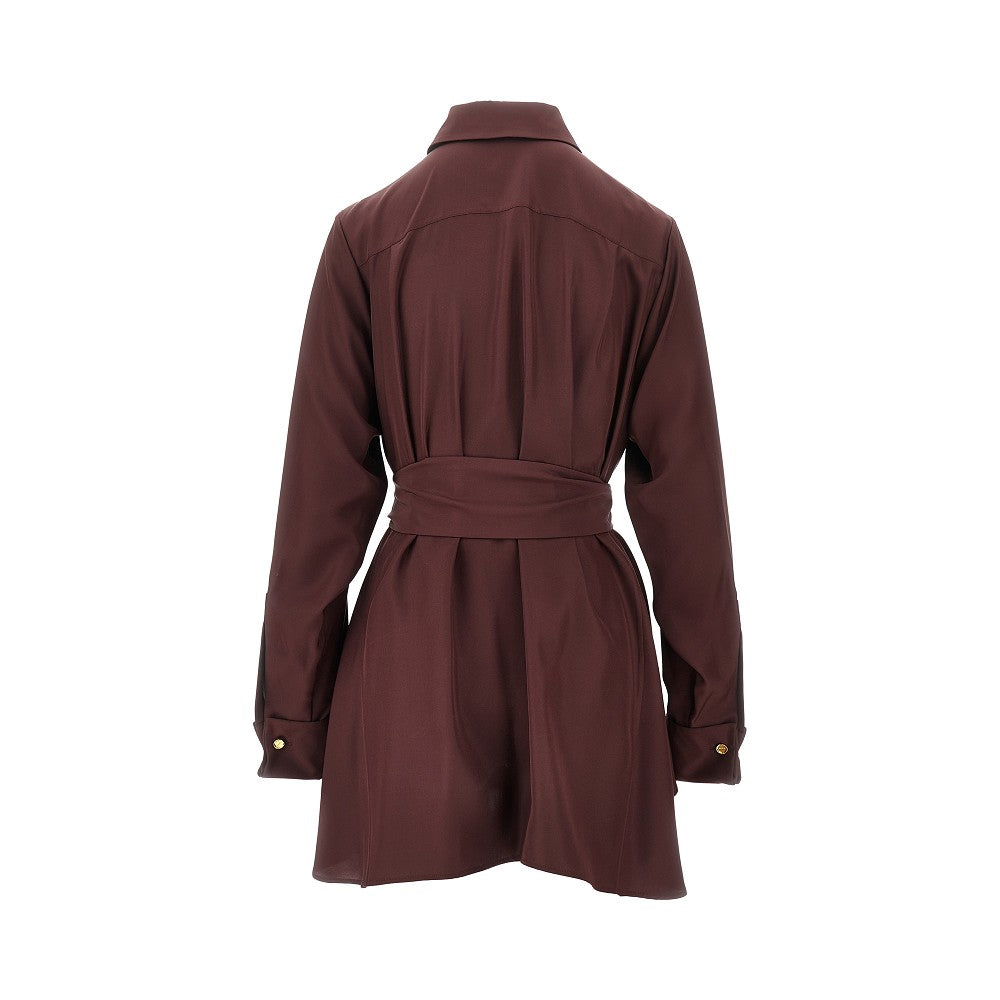 Camicia in seta con cintura