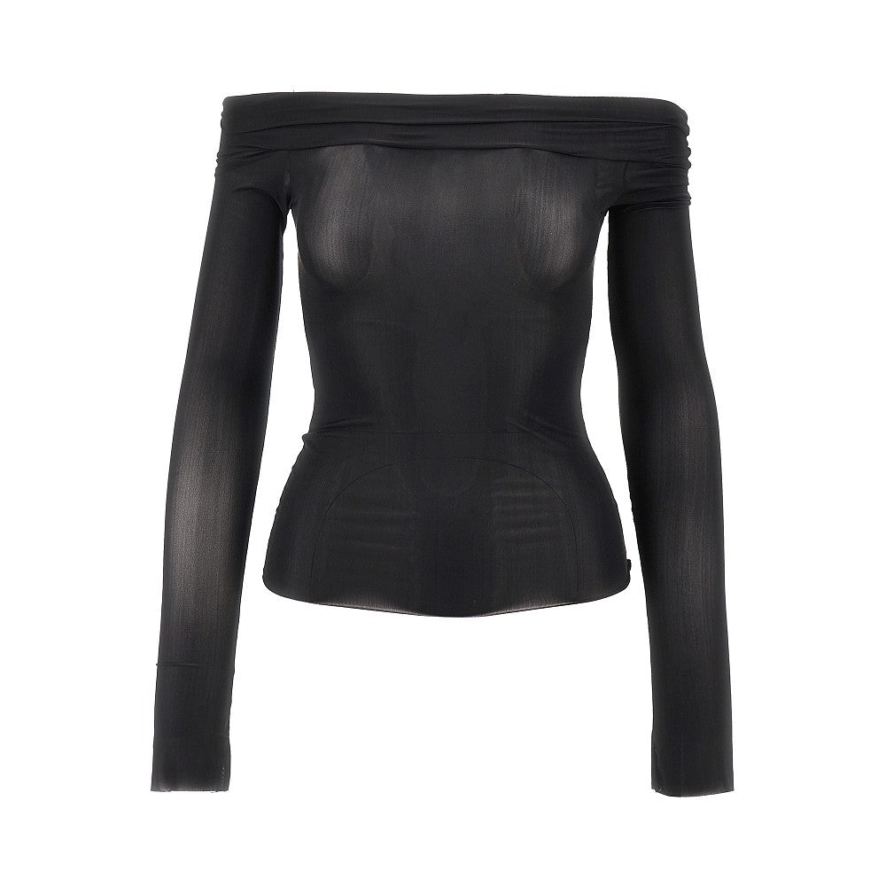 Top in jersey tecnico elasticizzato