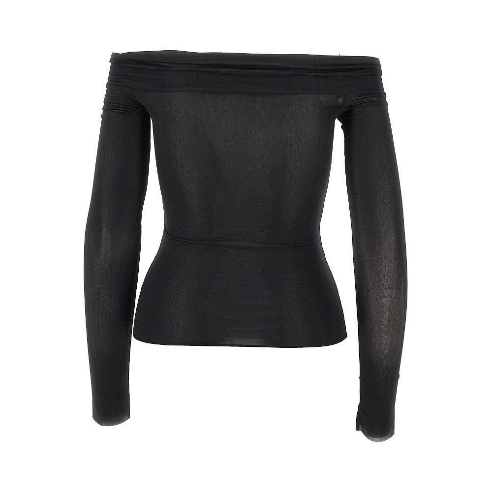 Top in jersey tecnico elasticizzato