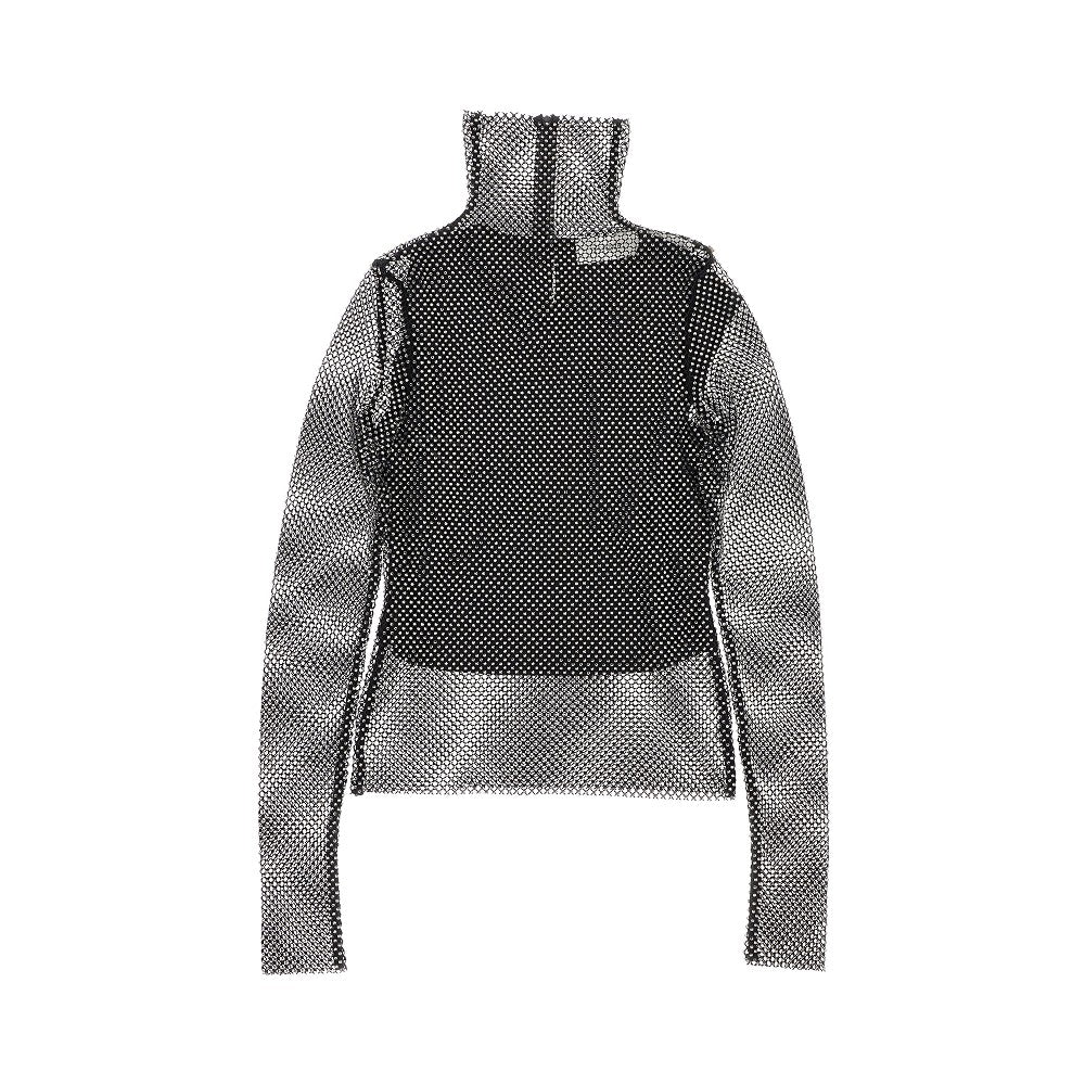 Top in rete con strass