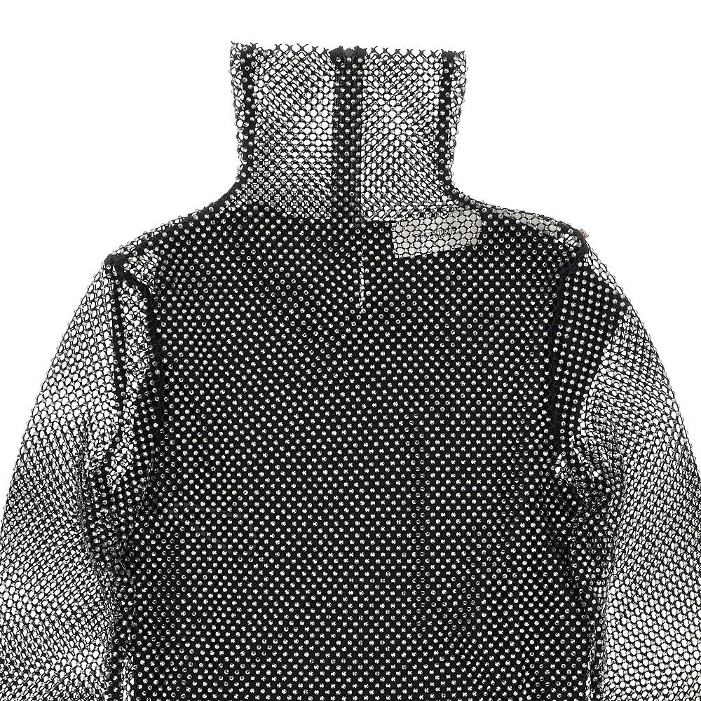 Top in rete con strass