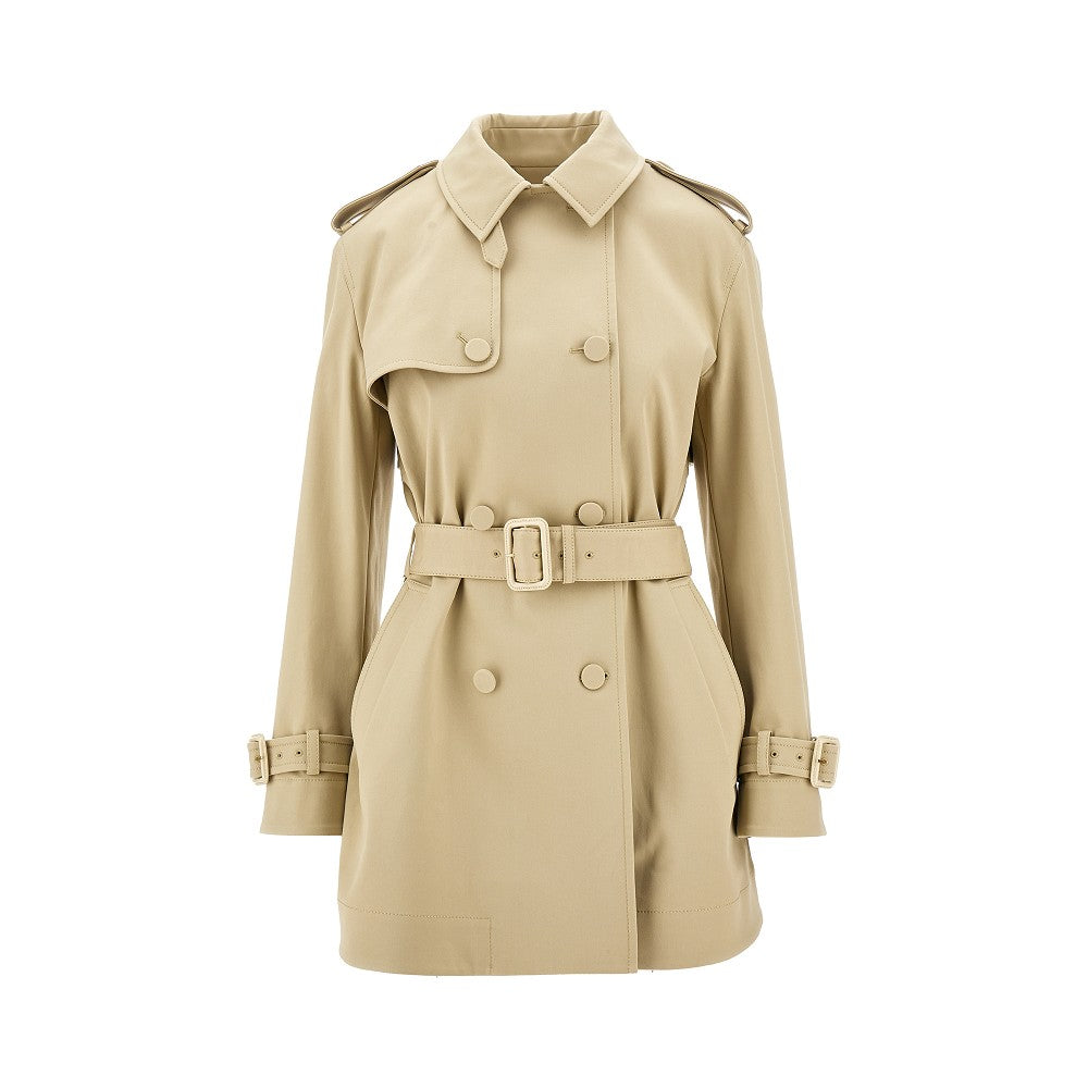Cappotto doppiopetto in gabardine stretch