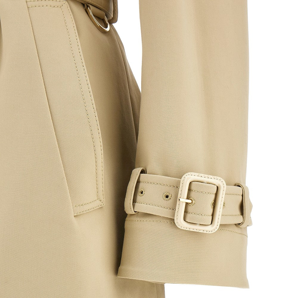 Cappotto doppiopetto in gabardine stretch