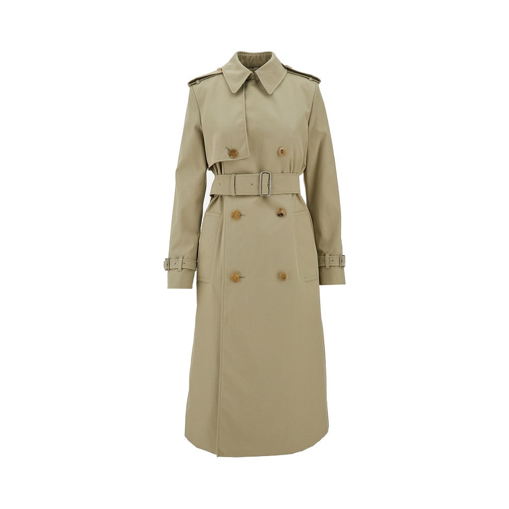 Trench in gabardine con cintura