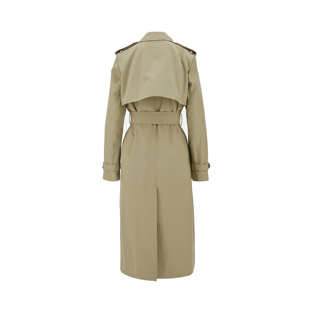 Trench in gabardine con cintura