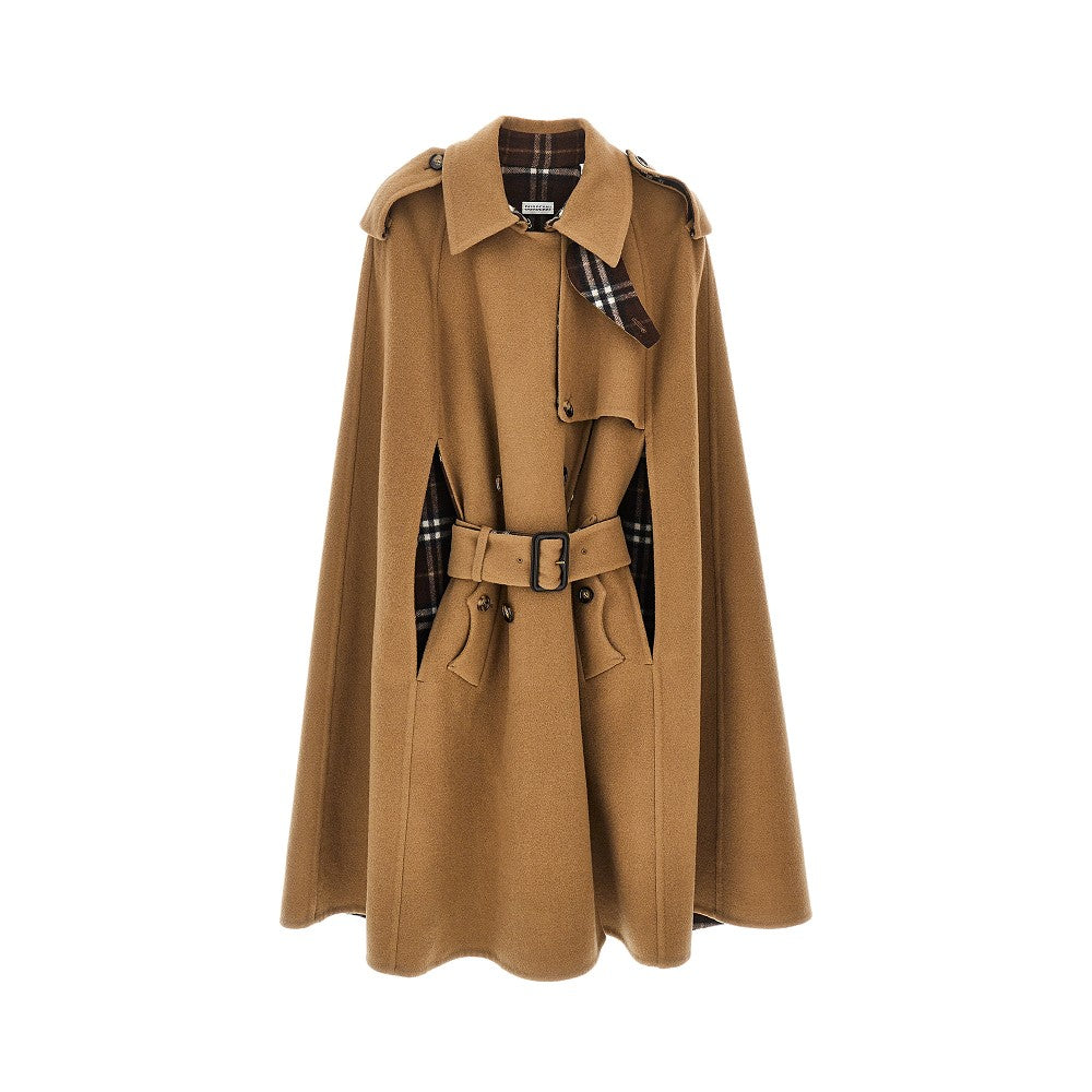 'Belmont' wool cape