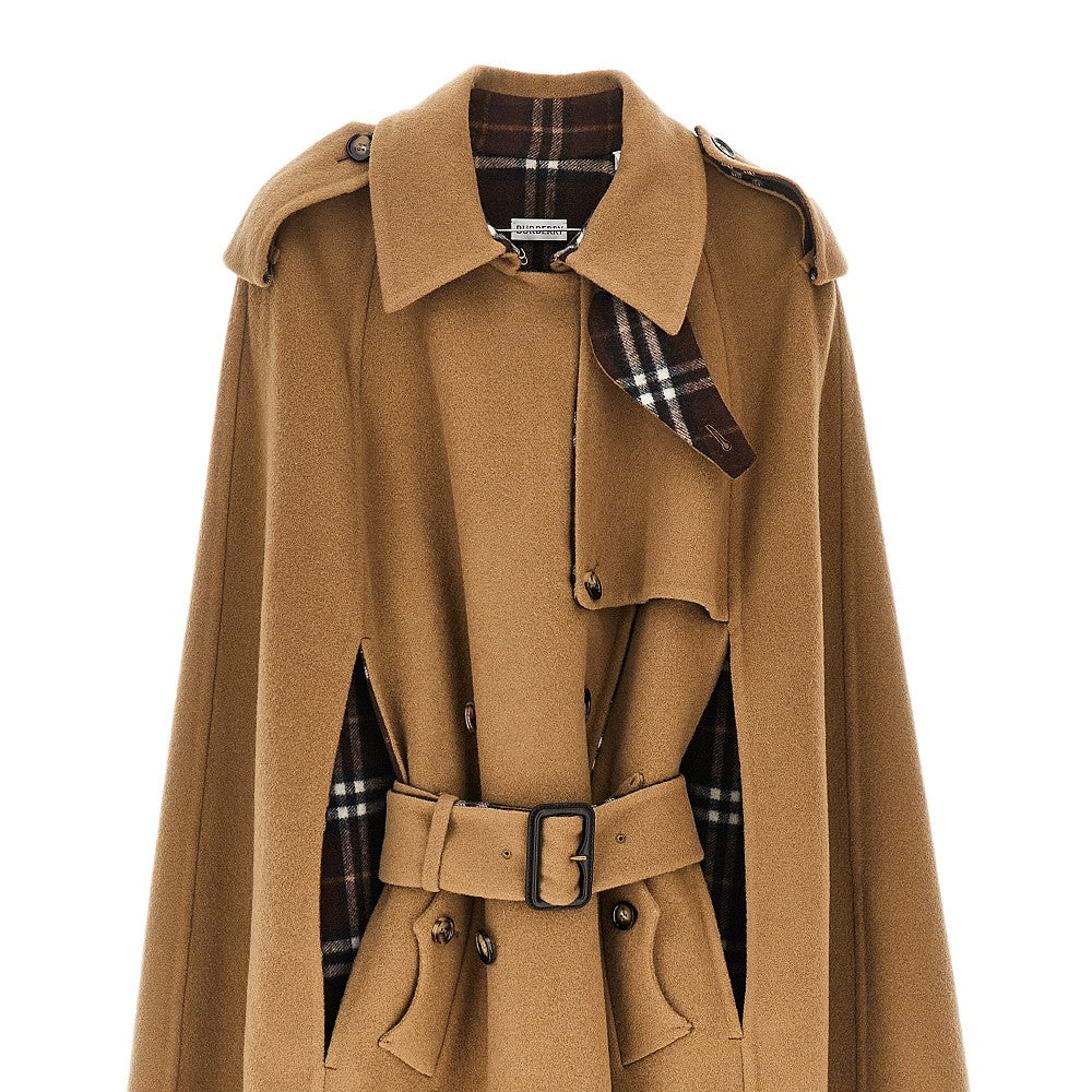 'Belmont' wool cape