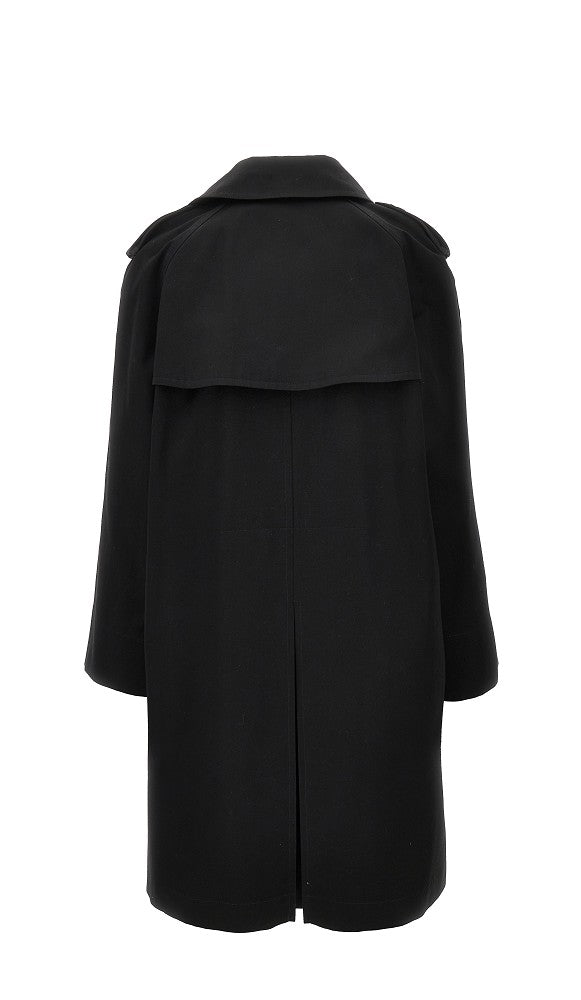Trench doppiopetto in gabardine di cotone