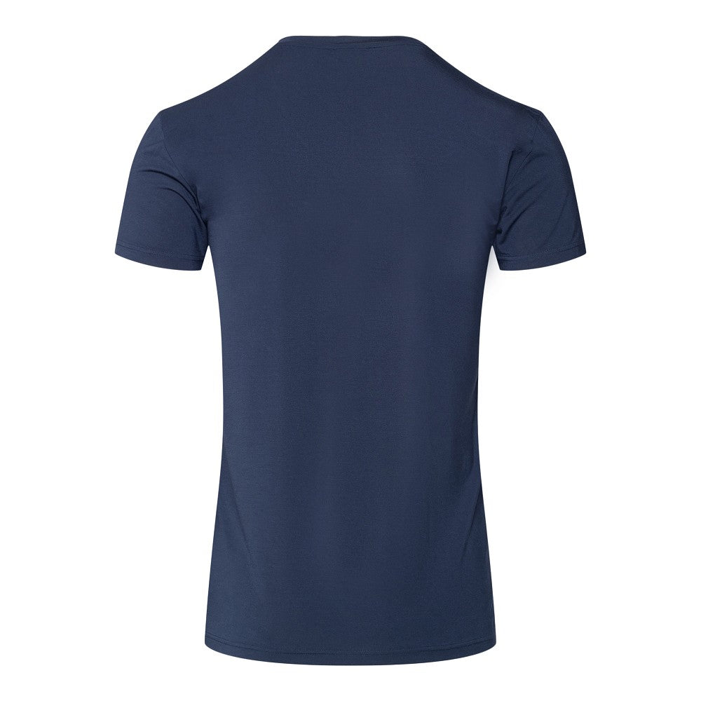 T-shirt blu con logo