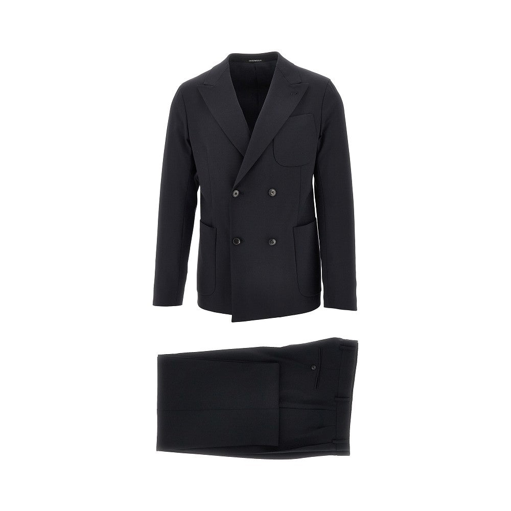 Abito doppiopetto in lana stretch