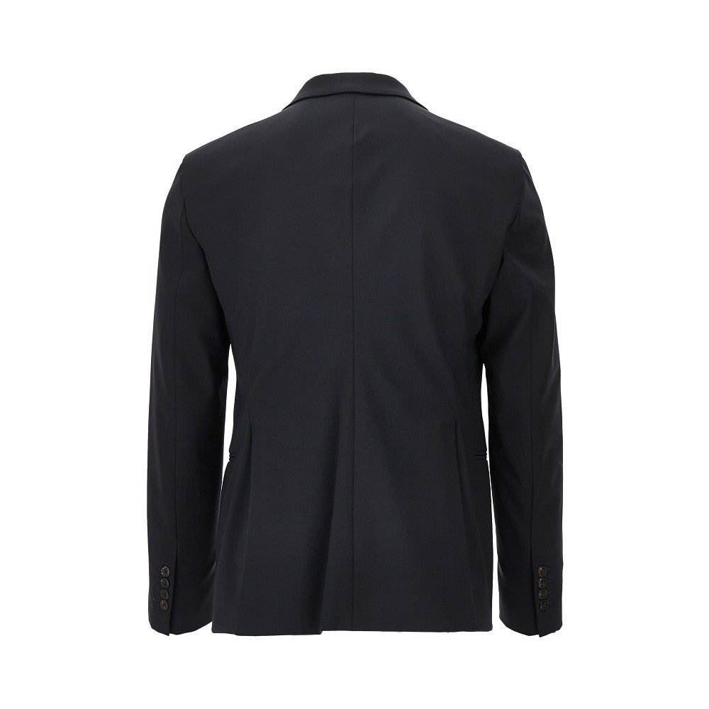 Stretch wool double-breasted suit