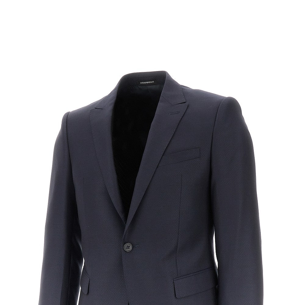 Jacquard wool and silk David Line suit