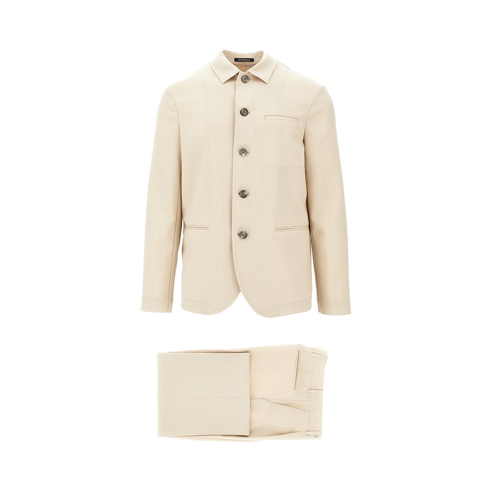 ICON virgin wool canvas suit