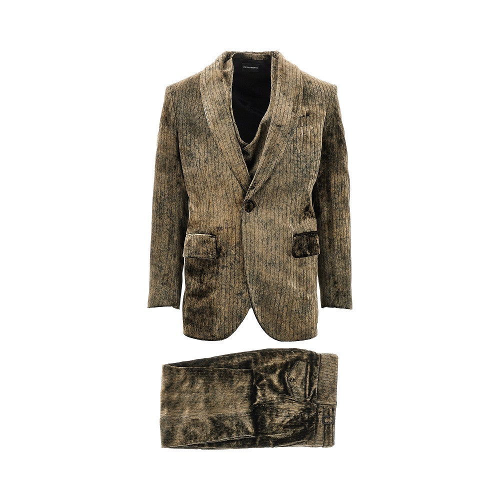 Velvet three-piece suit