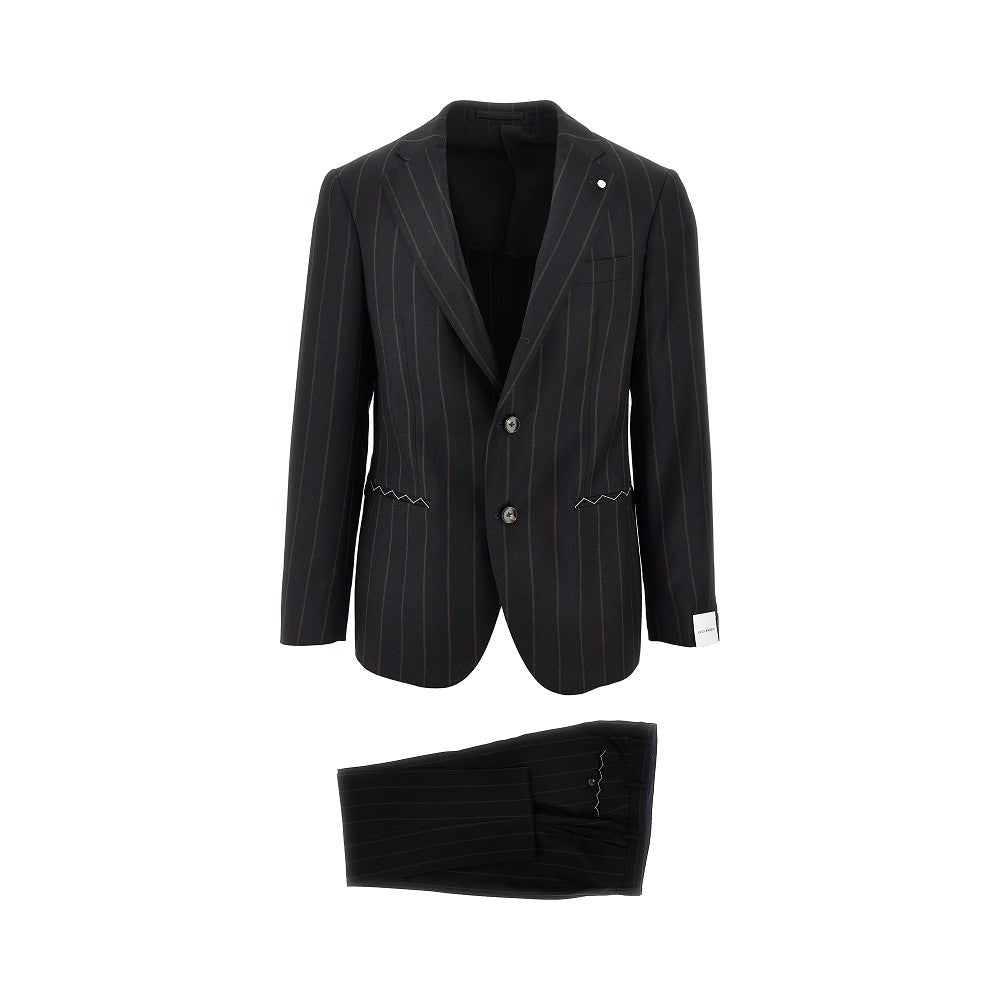 Abito sartoriale in lana a righe