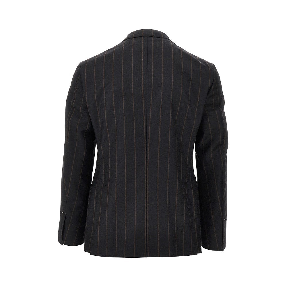 Abito sartoriale in lana a righe