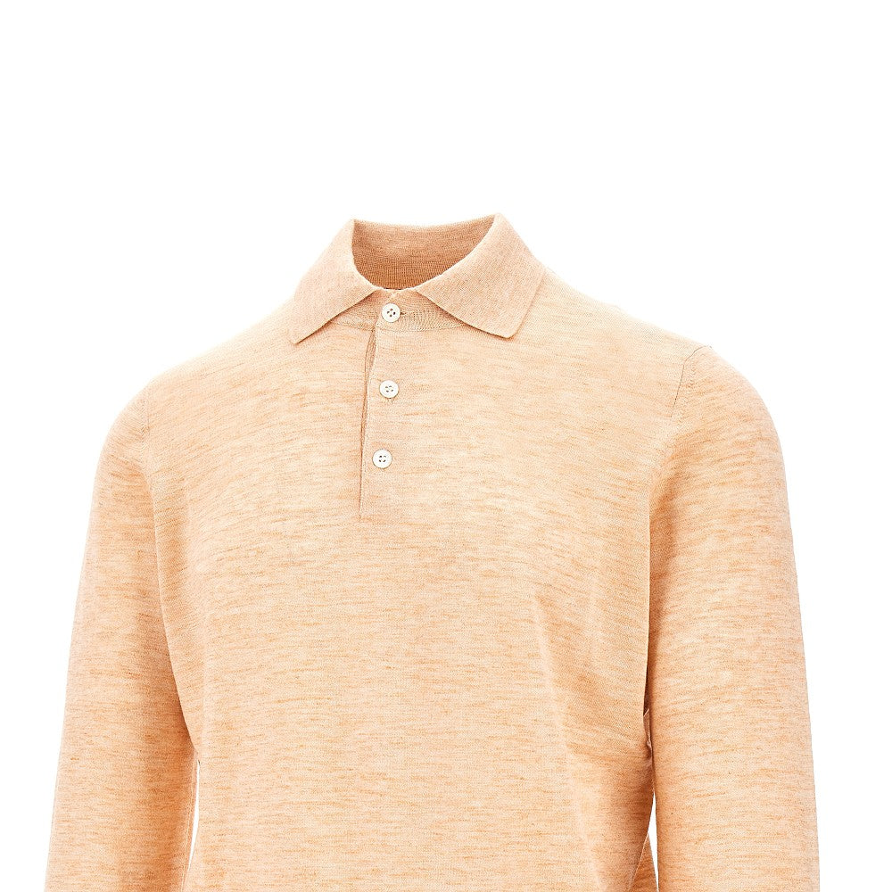 Lightweight knitted polo shirt