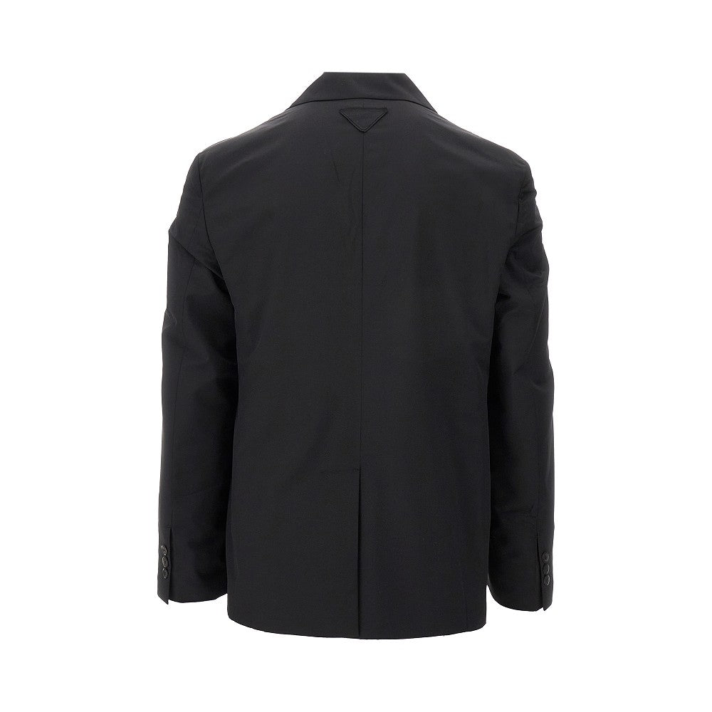 Wool-blend single-breasted jacket