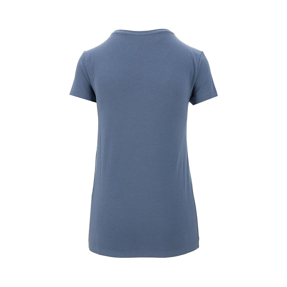 T-shirt in cotone organico con logo strass