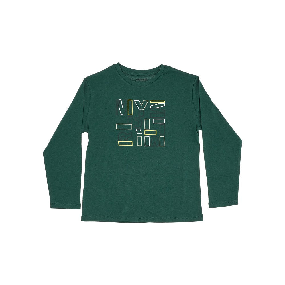 Cotton T-shirt with lettering print