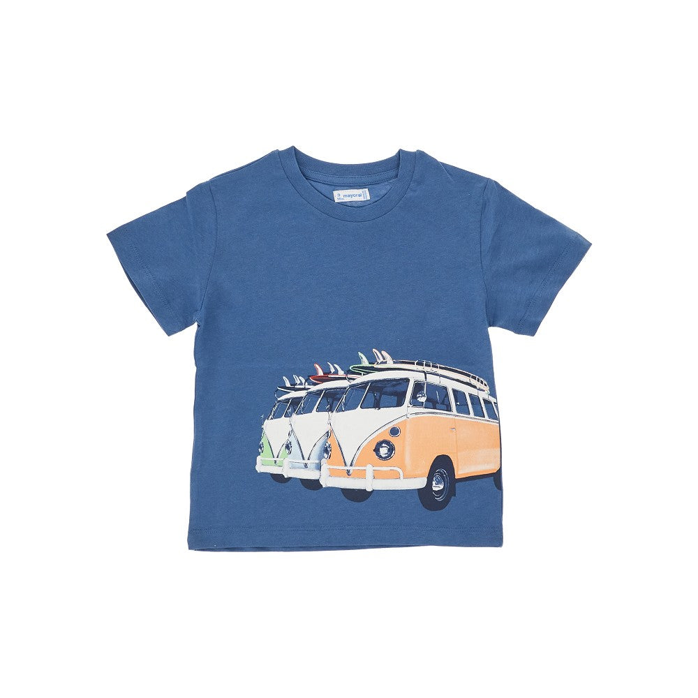 T-shirt con stampa furgoncino