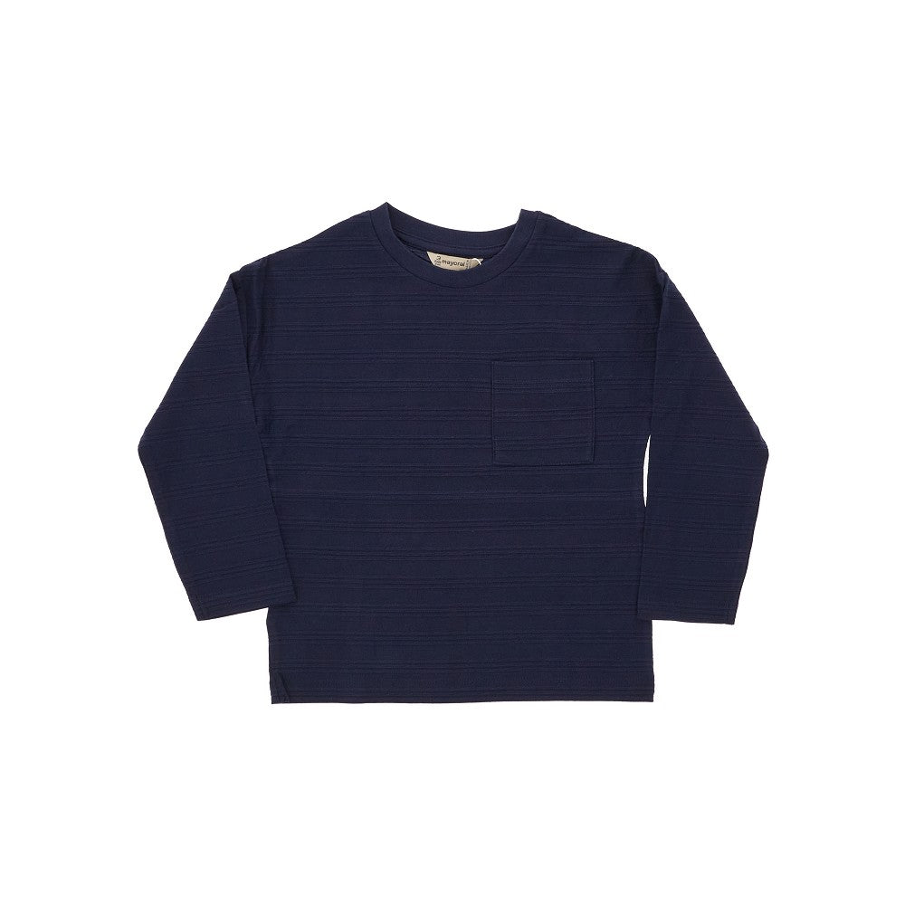 Long-sleeved T-shirt with chest pocket