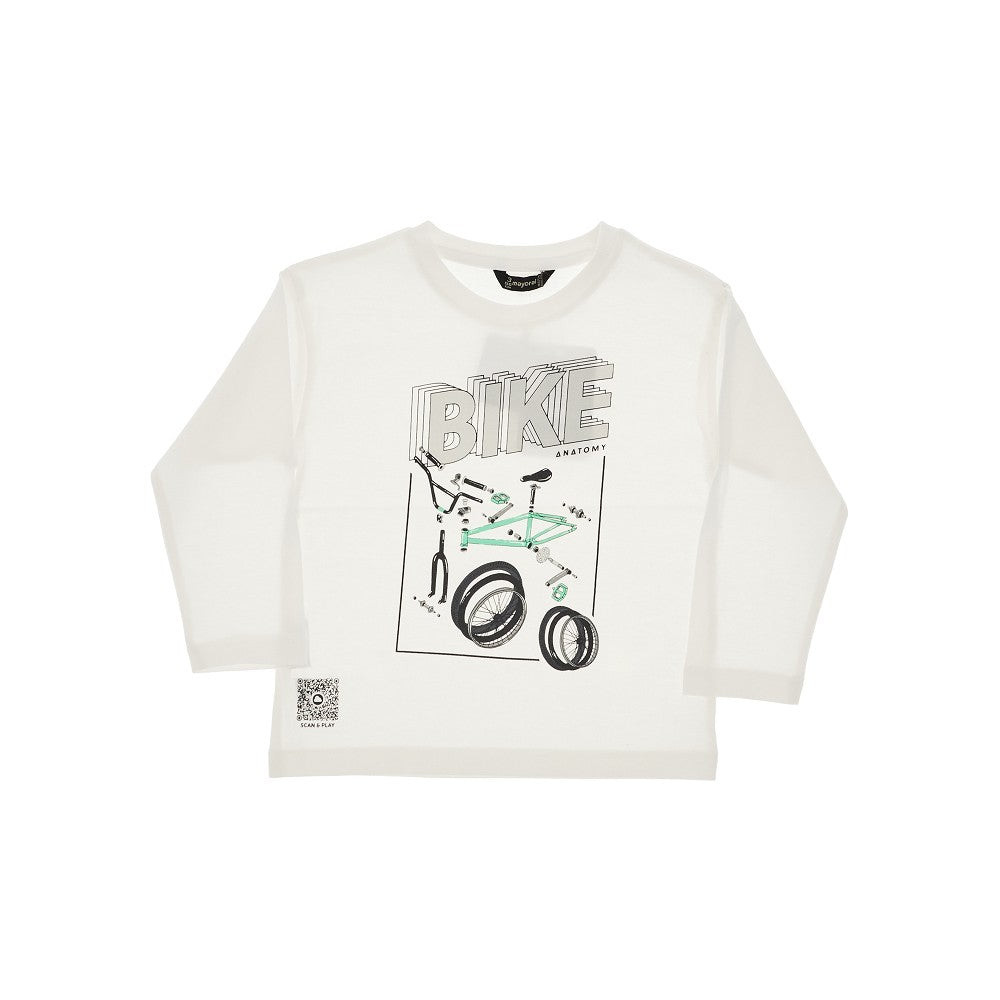 T-shirt a manica lunga con stampa 'Bike'