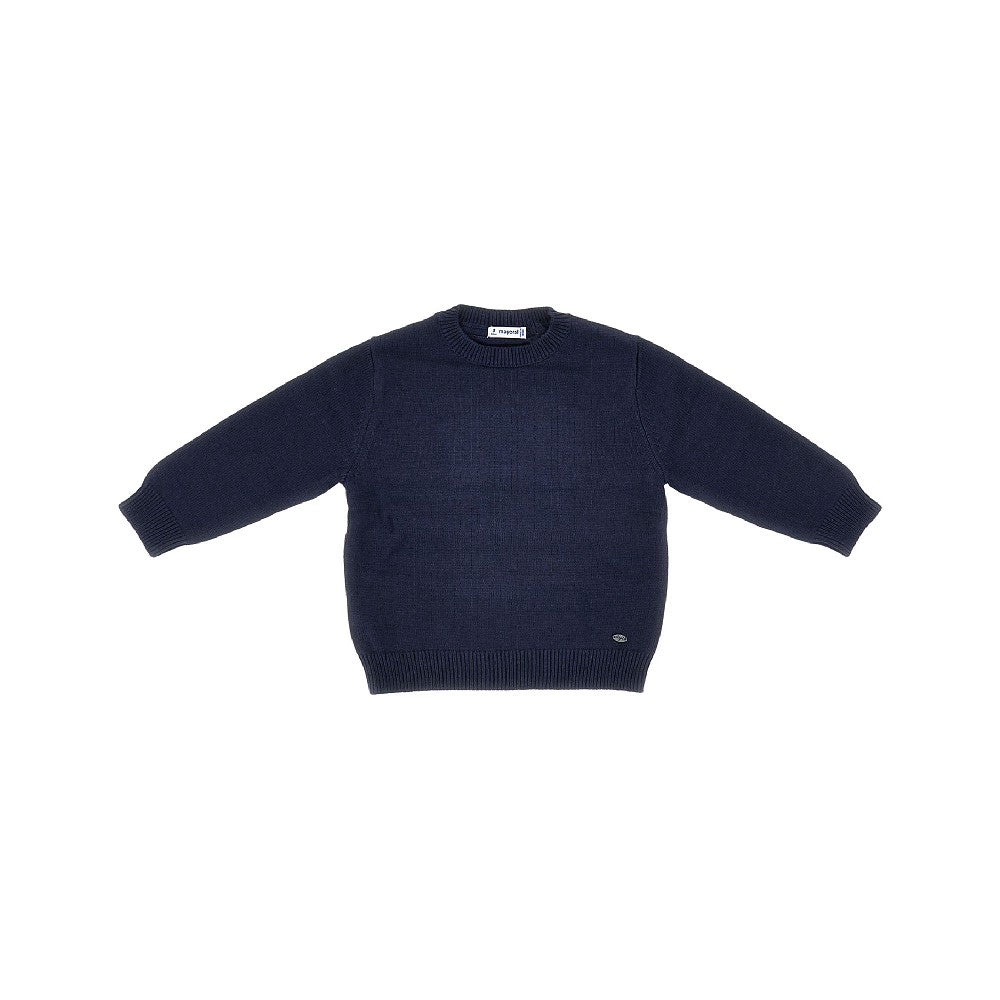 Cotton and wool-blend knitted sweater