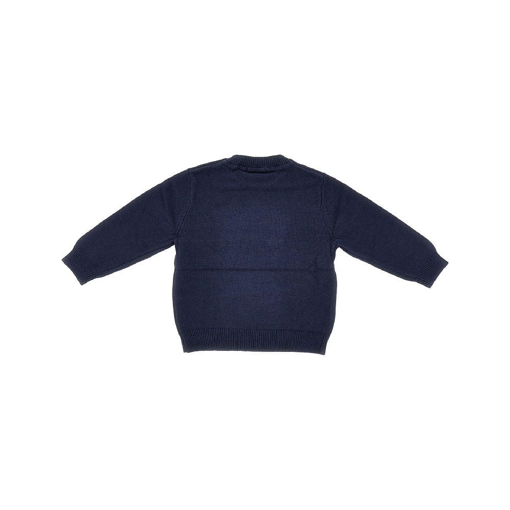 Cotton and wool-blend knitted sweater