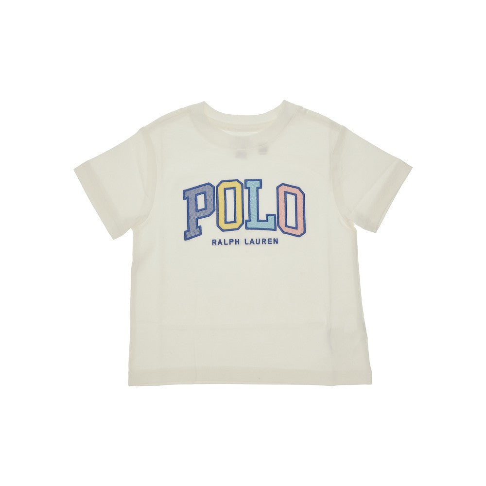 T-shirt con logo ricamato