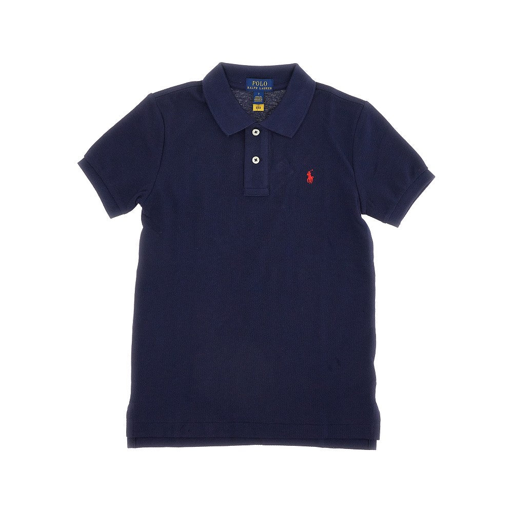 Polo in piqué con logo ricamato