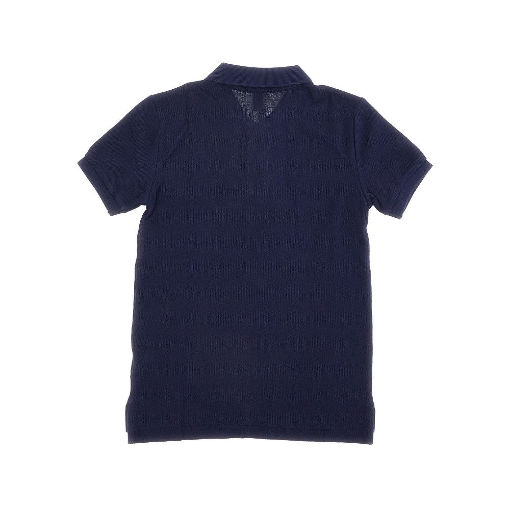 Polo in piqué con logo ricamato