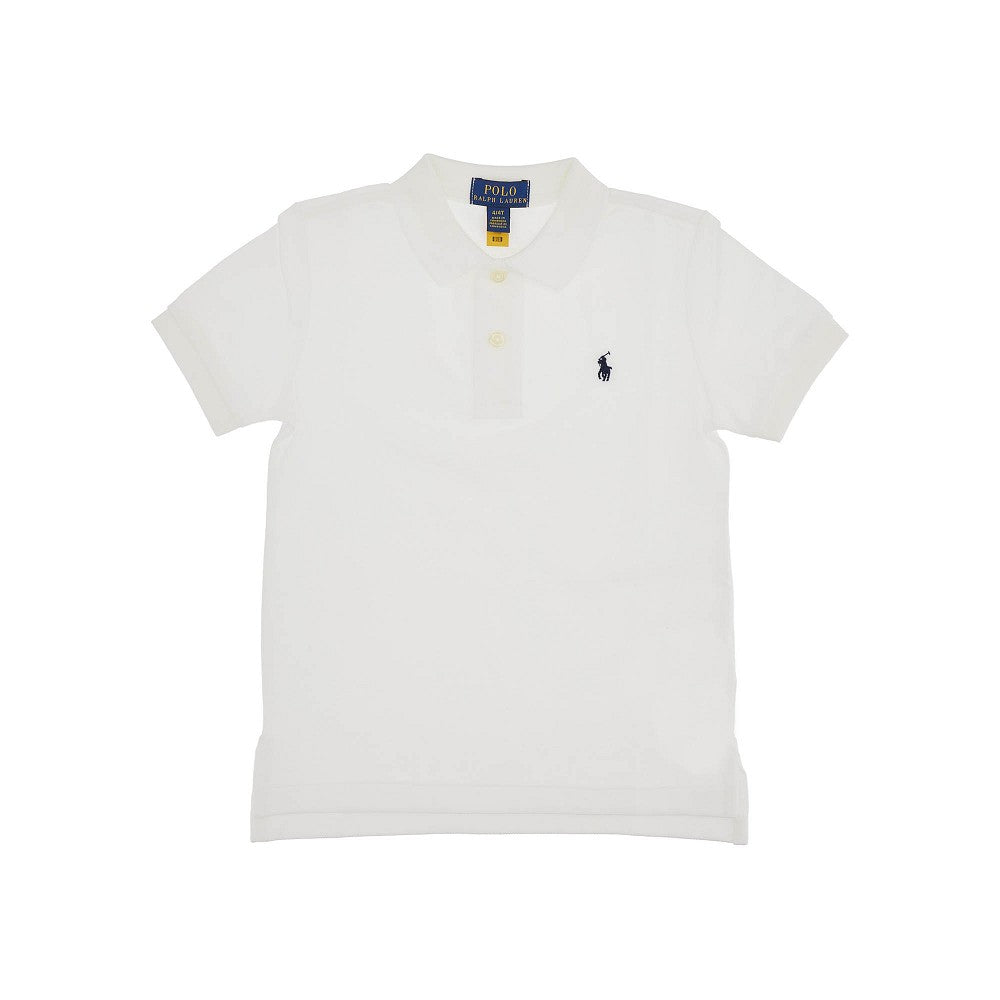 Polo in piqué con logo ricamato