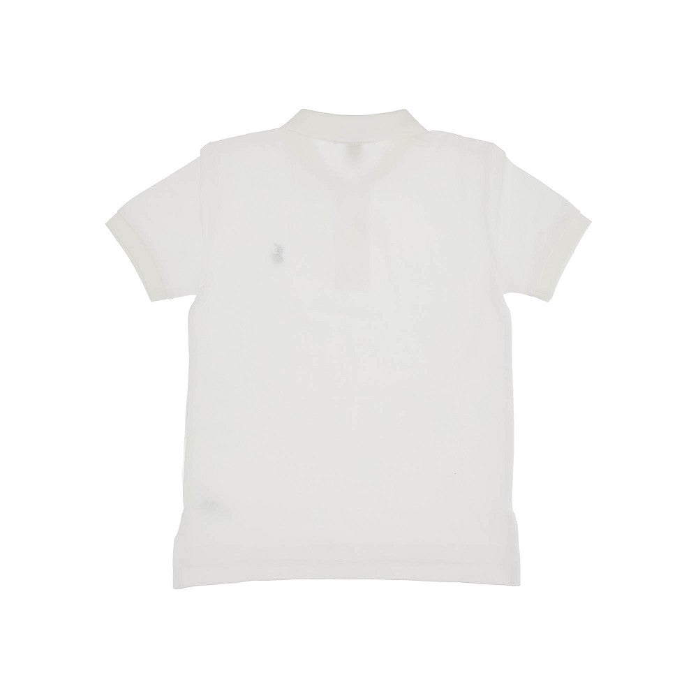 Polo in piqué con logo ricamato