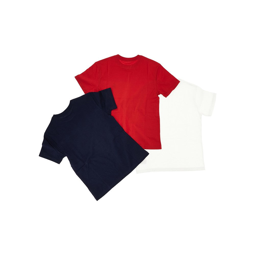 Tri-pack T-shirt in cotone con logo ricamato