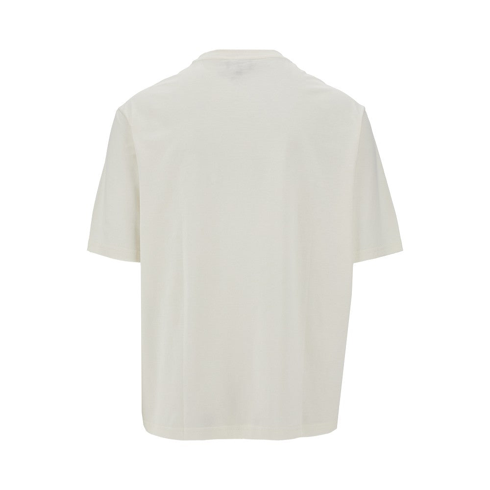 T-shirt in cotone con stampa e ricamo