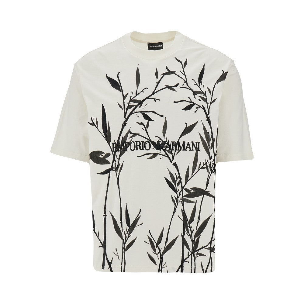 Embroidered cotton T-shirt