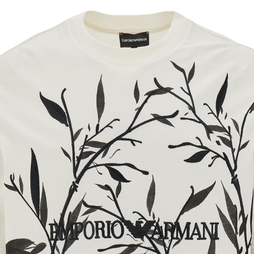 Embroidered cotton T-shirt
