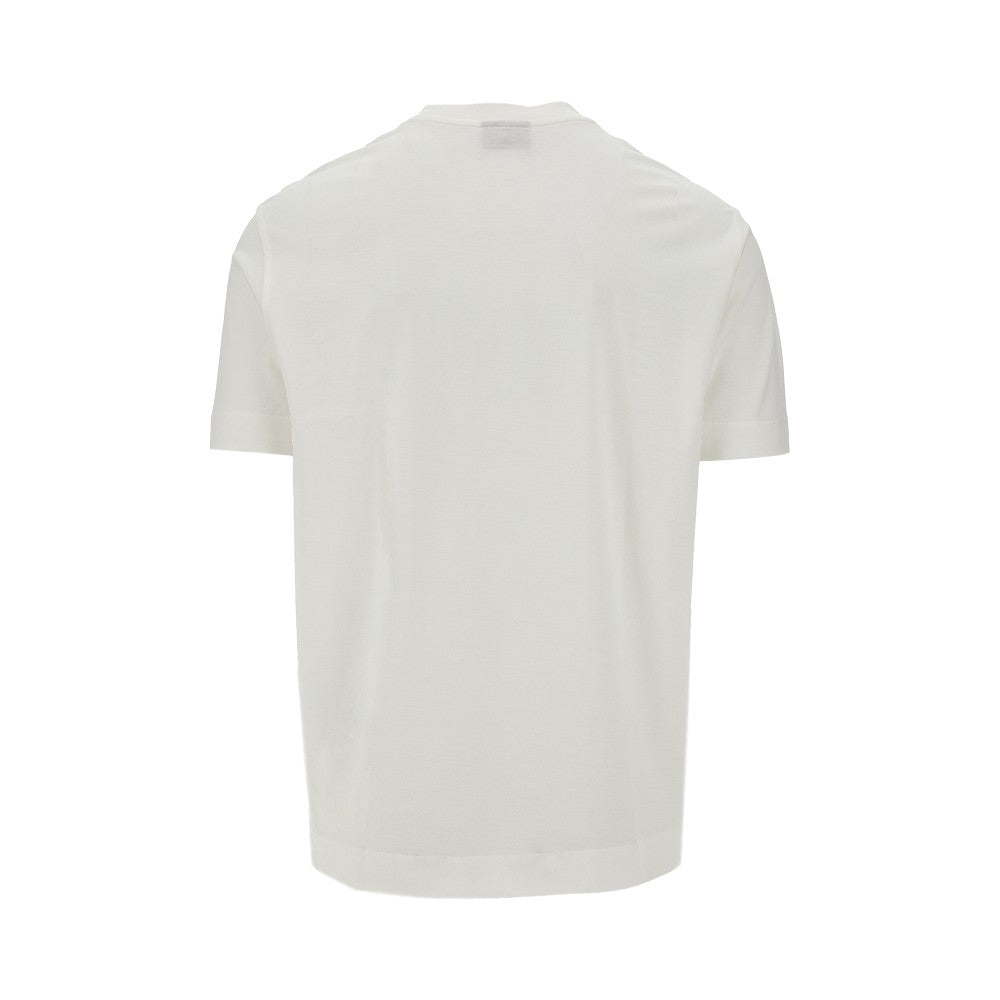 T-shirt in misto lyocell con logo ricamato