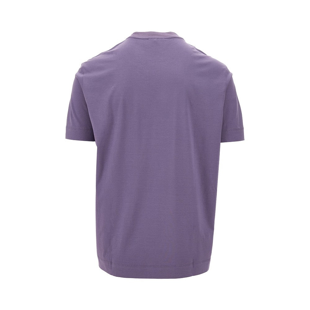 T-shirt in misto lyocell con logo ricamato