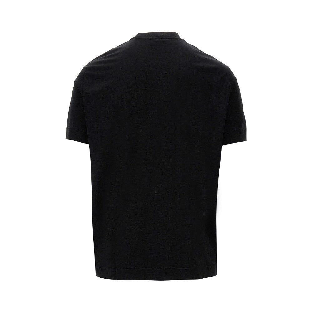 T-shirt in misto lyocell con logo ricamato
