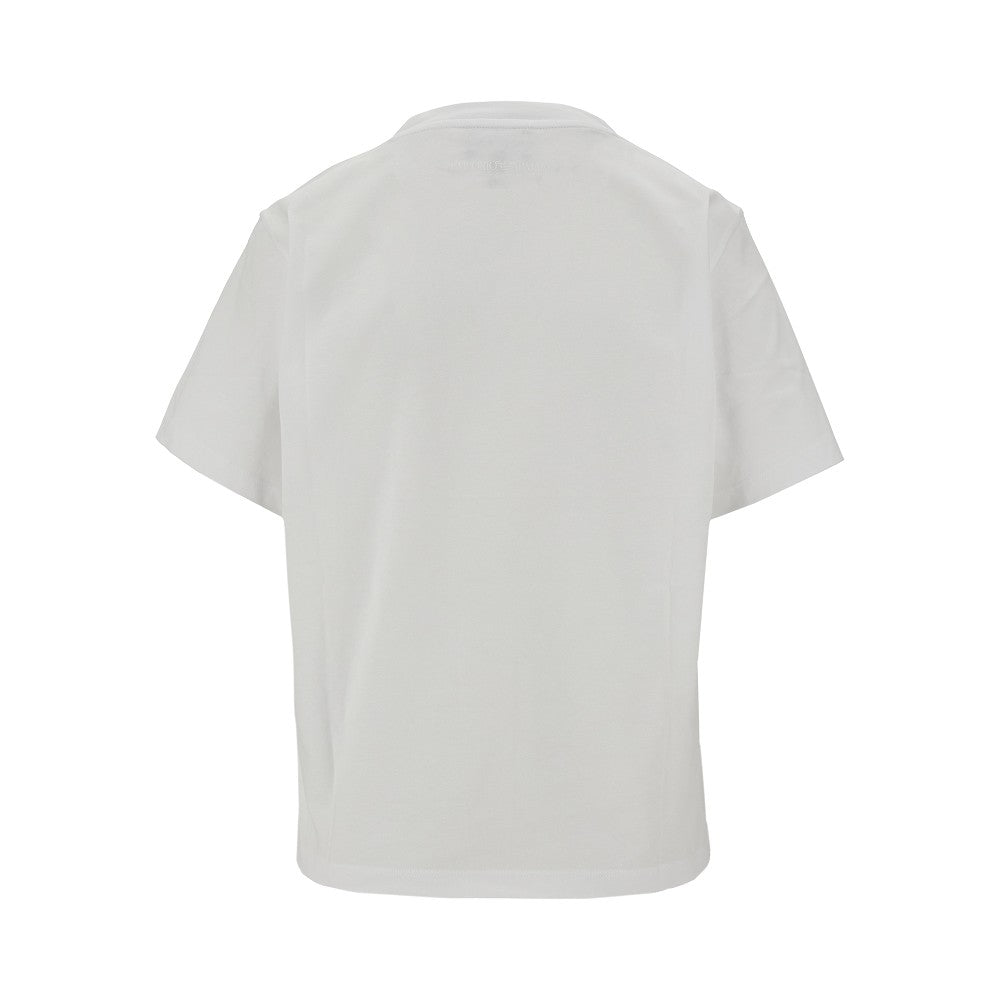 T-shirt con logo in paillettes