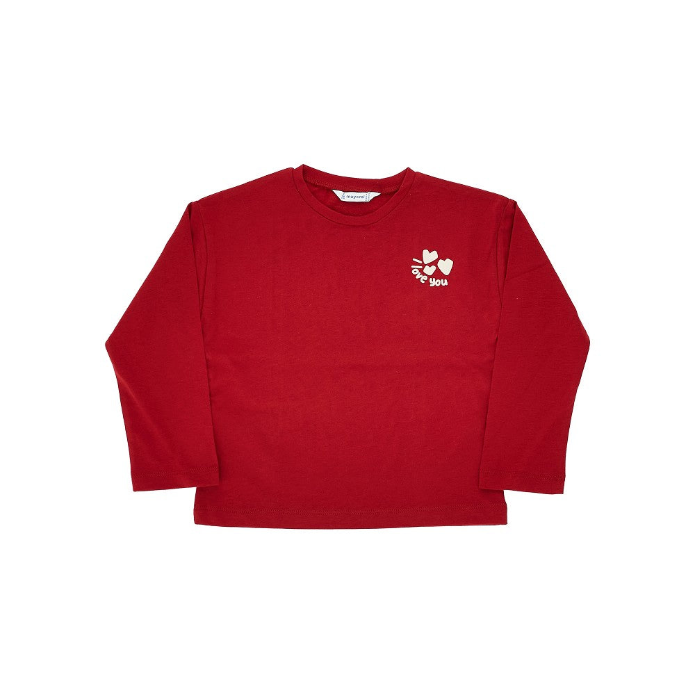 T-shirt a manica lunga in jersey con stampa