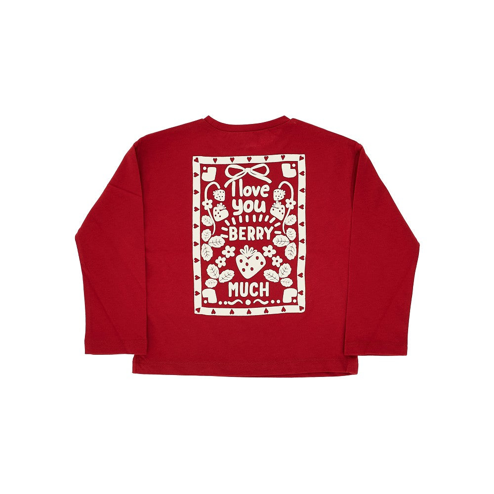 T-shirt a manica lunga in jersey con stampa