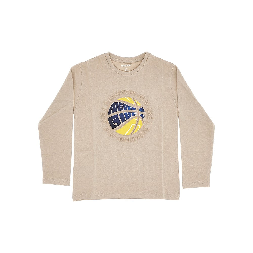 T-shirt con motivo in rilievo