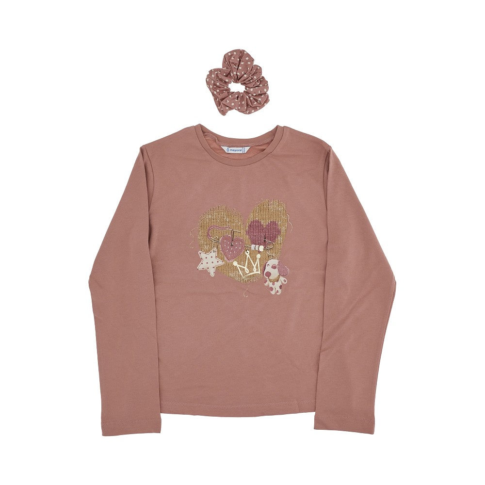 T-shirt e scrunchie in cotone