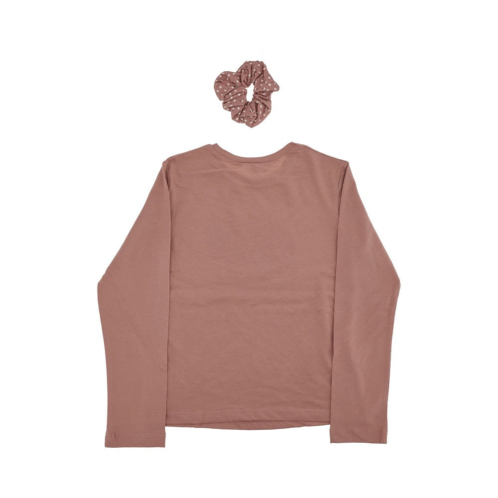 T-shirt e scrunchie in cotone